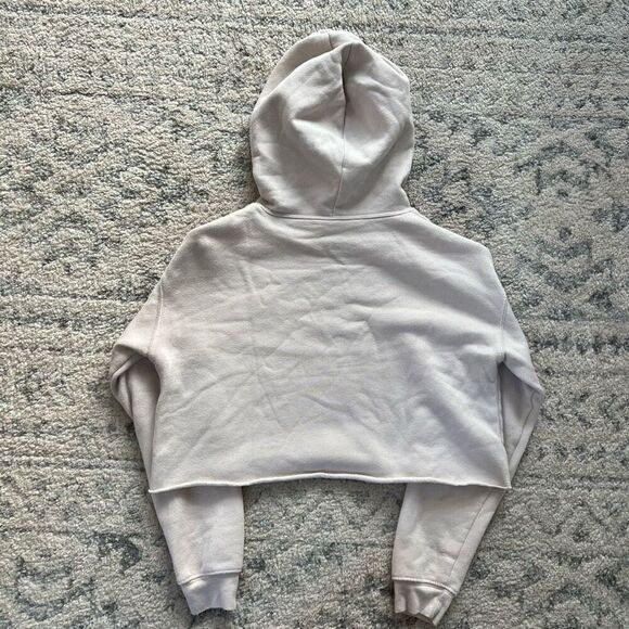 Beige Cropped Sunshine Hoodie - Picture 4 of 4